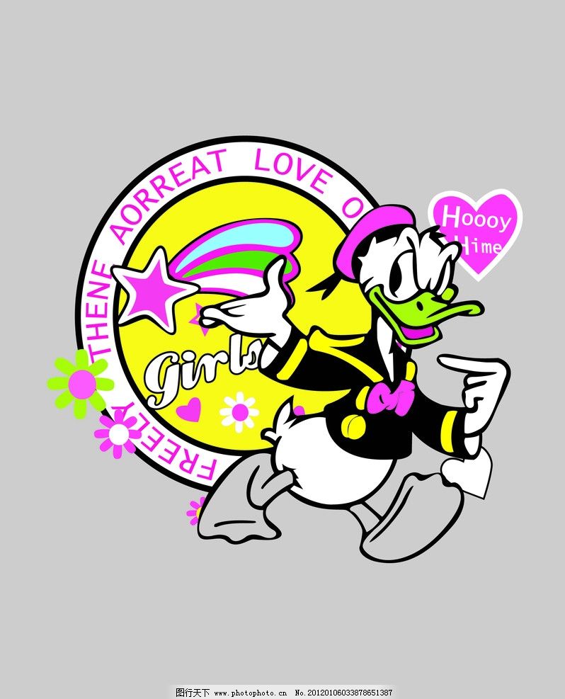 唐老鸭 绣花标 印花标 标 标志 LOGO 移门印花 绣花 服装设计 图案 英文字母 烫钻 彩钻 贴布绣 可爱动物 可爱 儿童 女童装 男童装 男装 女装 服装 版型 韩国 欧美 潮流 时尚 流行 精美 华丽 服装素材 其他矢量 矢量素材 矢量图库 AI 动物 矢量
