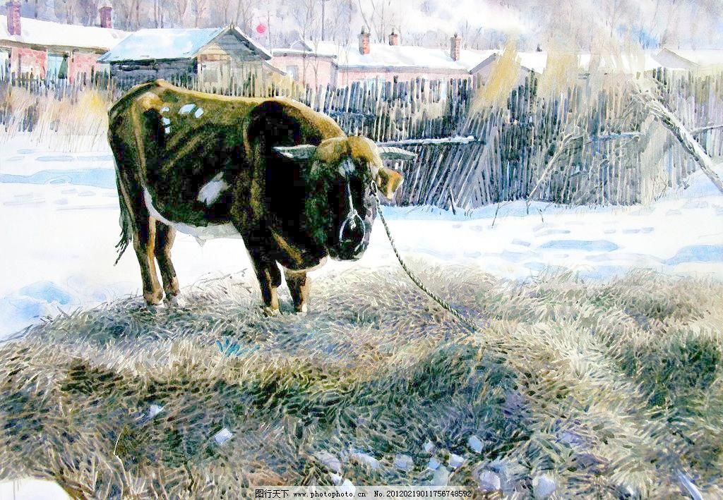 72DPI JPG 白雪 冬景 房屋 风景画 黄牛 绘画书法 美术 设计 雪地黄牛设计素材 雪地黄牛模板下载 雪地黄牛 美术 水彩画 风景画 乡村 房屋 冬景 雪地 白雪 黄牛 草料 水彩画艺术 水彩画作品集1 绘画书法 文化艺术 设计 72dpi jpg 装饰素材 山水风景画