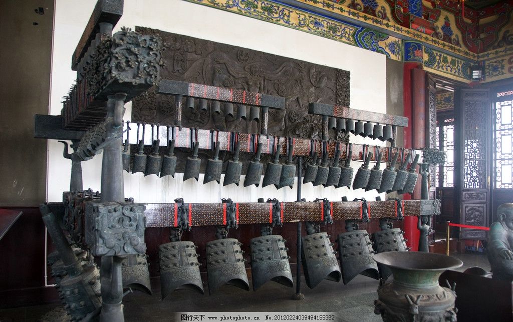 摄影图库 建筑园林 建筑摄影 战国编钟 滕王阁 编钟 古代乐器 中国