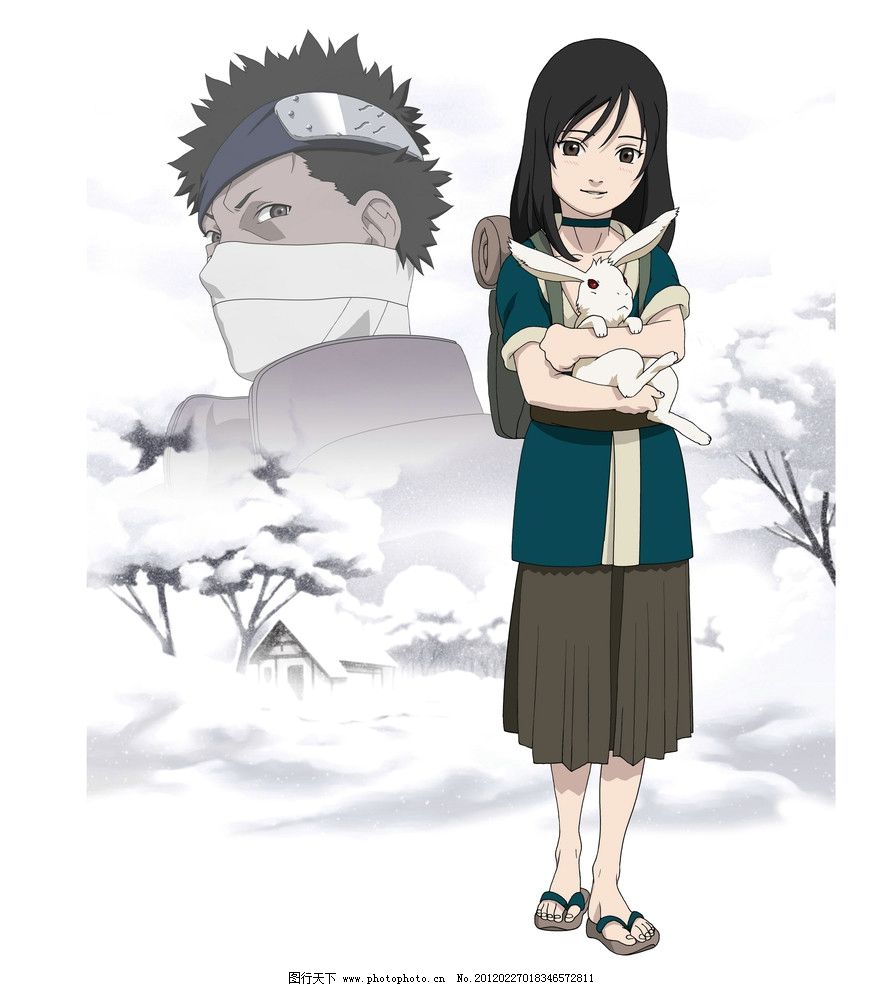 火影忍者白图片