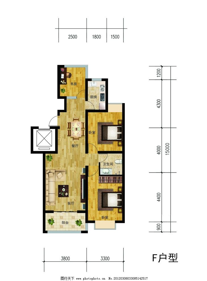 户型图图片 地产素材 户型渲染 户型图 户型设计 地产户型 欧式户型图