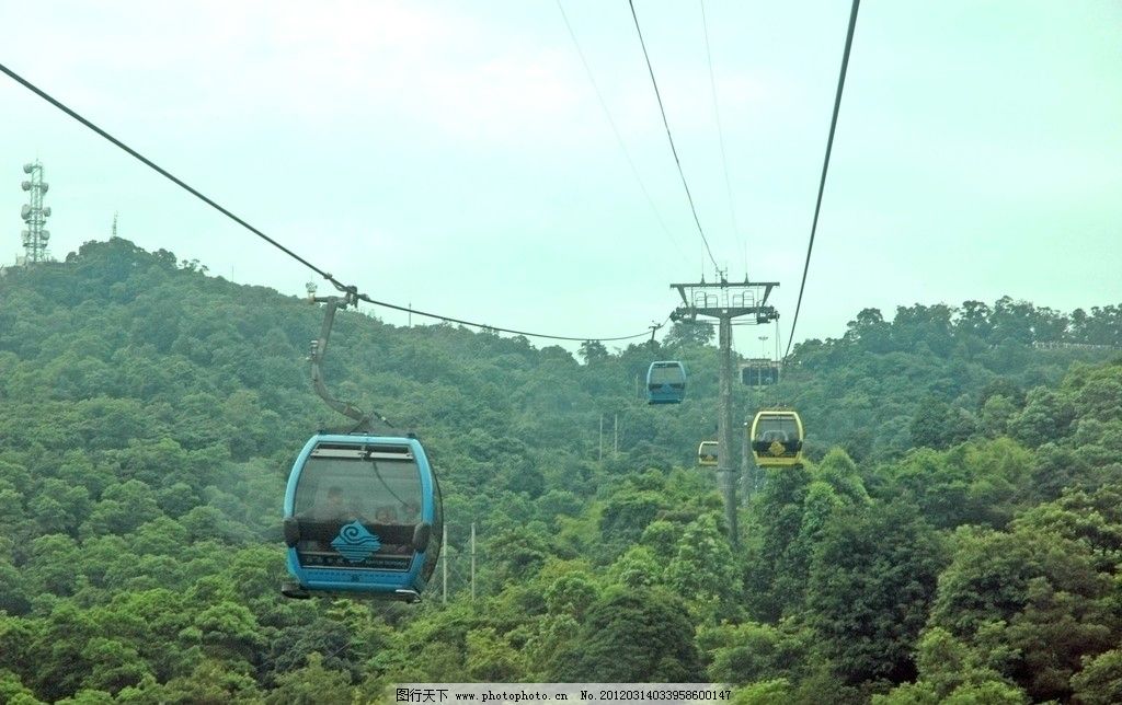 白云山登山缆车图片