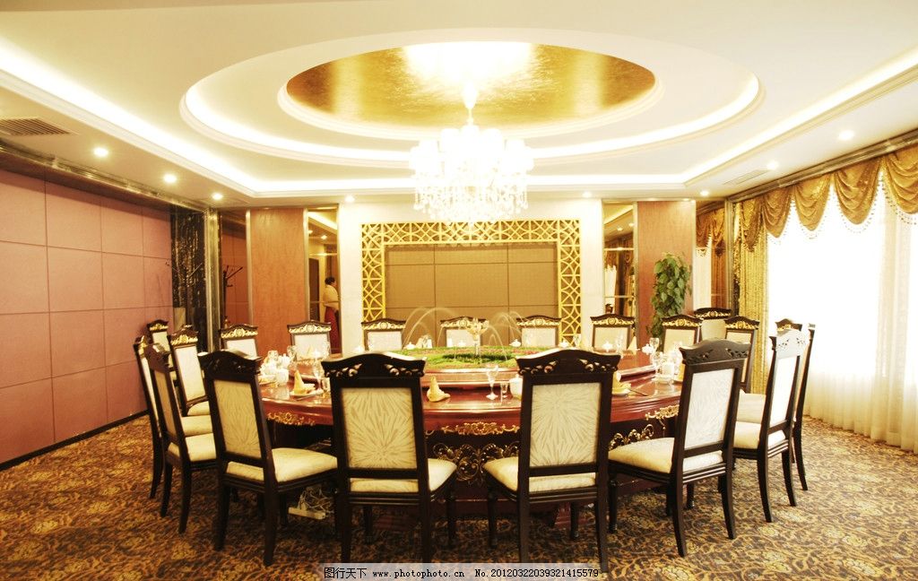 豪华中餐包房图片,中餐厅 水晶灯 中式包房 餐饮