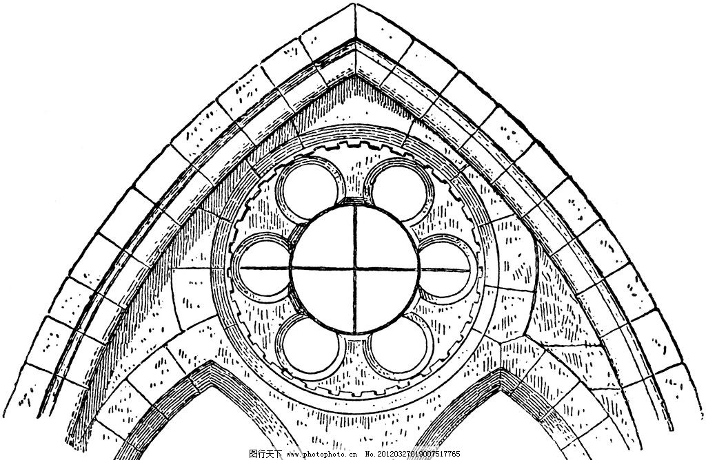 复古钢笔画 欧式 插画 古典绘画 建筑